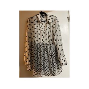 Adorable Lane Bryant Polka Dot Blouse